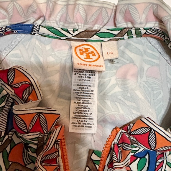 Tory Burch Multicolor Patterned Top Half Zip size L - Picture 3 of 8